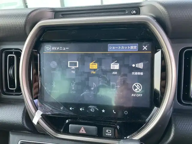 スズキ ハスラー Jスタイル Ⅱ 香川県 2022(令4)年 3.7万km シフォンアイボリーメタリック/ガンメタリック2トーン 登録時走行距離：36700km/メーカー純正9型メモリナビ/　CD DVD BT フルセグTV/全方位カメラ/デュアルカメラブレーキサポート/レーダークルーズコントロール/レーンキープアシスト/クリアランスソナー/アイドリングストップ/横滑り防止装置/LEDヘッドライト/オートライト/フォグランプ/純正15インチアルミホイール/ルーフレール/ビルトインETC/前後ドライブレコーダー/ハーフレザーシート/シートヒーター/革巻きステアリング/ステアリングスイッチ/プッシュスタート/スマートキー/スペアキー/取扱説明書/新車時保証書