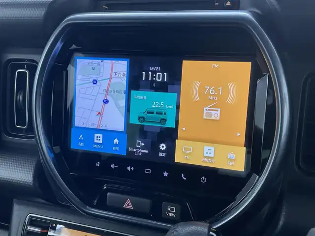 スズキ ハスラー Jスタイル ターボ 埼玉県 2020(令2)年 4.4万km デニムブルー ガンメタリック 2トーン 純正９型ナビ　/全方位　/温シート　/ドラレコ　/ＬＥＤヘッドライト　/スマートキー　/フルセグＴＶ　/純正フロアマット/純正１５インチアルミホイール/衝突軽減　/追従走行　/レーンキープ　/ルーフレール