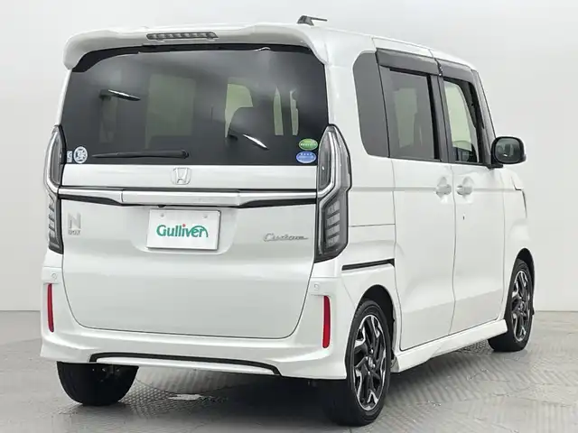 ホンダ Ｎ ＢＯＸ カスタム G L ターボ ホンダセンシング 新潟県 2018(平30)年 5.5万km プラチナホワイトパール ワンオーナー/衝突被害軽減システム/レーンキープアシスト/純正8インチナビ/　（フルセグTV/BT/CD/DVD/AM/FM）/バックカメラ/両側パワースライドドア/レーダークルーズコントロール/LEDオートライト/ハーフレザーシート/純正15インチアルミホイール/ステアリングスイッチ/アイドリングストップ/USBポート/スマートキー/ビルトインETC