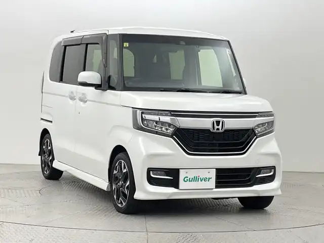 ホンダ Ｎ ＢＯＸ カスタム G L ターボ ホンダセンシング 新潟県 2018(平30)年 5.5万km プラチナホワイトパール ワンオーナー/衝突被害軽減システム/レーンキープアシスト/純正8インチナビ/　（フルセグTV/BT/CD/DVD/AM/FM）/バックカメラ/両側パワースライドドア/レーダークルーズコントロール/LEDオートライト/ハーフレザーシート/純正15インチアルミホイール/ステアリングスイッチ/アイドリングストップ/USBポート/スマートキー/ビルトインETC