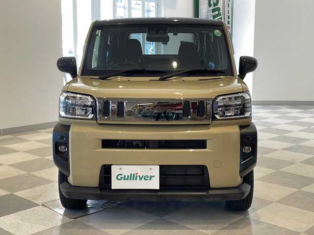 ダイハツ タフト G ターボ 福井県 2021(令3)年 4.7万km サンドベージュメタリック スカイフィールドトップ/メッキパック/純正7インチメモリーナビ/フルセグTV/バックカメラ/スマートアシスト/・衝突回避支援ブレーキ/・衝突警報機能/・誤発進抑制制御機能/・車線逸脱抑制制御機能/・車線逸脱警報機能/・ふらつき警報/・先行車発進お知らせ機能/・標識認識機能/・レーンキープコントロール/・アダプティブクルーズコントロール/・コーナーセンサー/ETC/ドライブレコーダー/シートヒーター/オートライト/LEDヘッドライト/LEDフォグ/純正15インチアルミホイール/プッシュスタート/スマートキー/ステアリングスイッチ/純正フロアマット