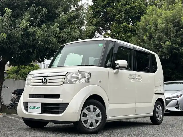 ホンダ Ｎ ＢＯＸ G Lパッケージ 東京都 2012(平24)年 9.5万km プレミアムホワイトパール 純正ナビ/Bluetoothオーディオ/フルセグTV/DVD再生/純正フリップダウンモニター/バックカメラ/パワースライドドア/ETC/前後ドライブレコーダー/スマートキー×2