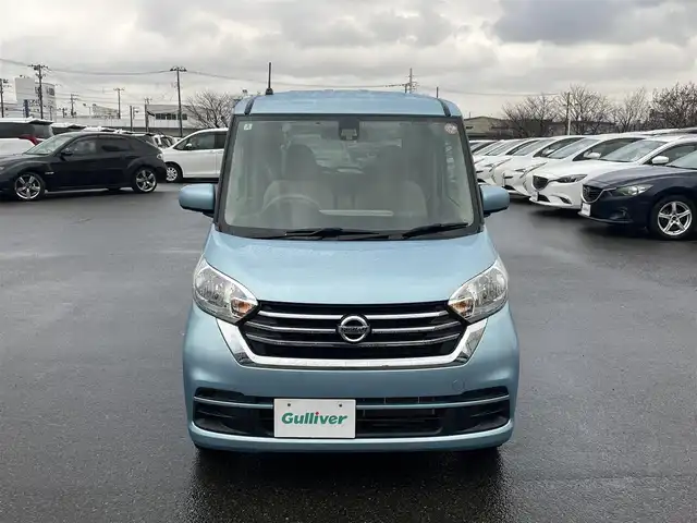 日産 デイズ ルークス X 山形県 2018(平30)年 6.4万km アイスブルー 4WD/衝突被害軽減システム/ワンオーナー/純正SDナビ/　　【CD BT フルセグ USB AUX】/アラウンドビューモニター/パワースライドドア/シートヒーター/アイドリングストップ/ステアリングスイッチ/電動格納ミラー/インテリジェントルームミラー/純正フロアマット/ドアバイザ―/インテリジェントキー/ETC