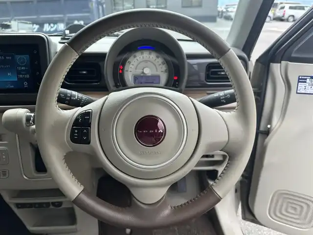 スズキ ラパン ＬＣ X 滋賀県 2023(令5)年 3.4万km フォーンベージュメタリック/アーバンブラウン 2トーン 禁煙車/純正ディスプレイオーディオ/・Bluetooth/USB//バックカメラ/ハーフレザーシート/シートヒーター/LEDヘッドライト/コーナーセンサー/レーンキープアシスト/衝突軽減ブレーキ/純正ドライブレコーダー/スマートキー/プッシュスタート/Wエアバック