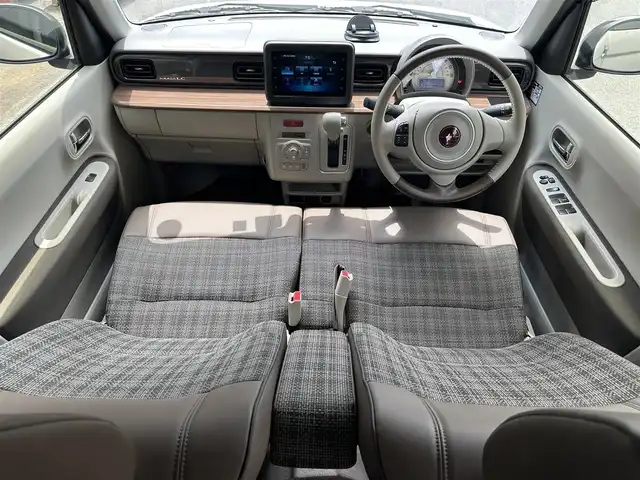スズキ ラパン ＬＣ X 滋賀県 2023(令5)年 3.4万km フォーンベージュメタリック/アーバンブラウン 2トーン 禁煙車/純正ディスプレイオーディオ/・Bluetooth/USB//バックカメラ/ハーフレザーシート/シートヒーター/LEDヘッドライト/コーナーセンサー/レーンキープアシスト/衝突軽減ブレーキ/純正ドライブレコーダー/スマートキー/プッシュスタート/Wエアバック