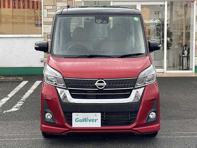 日産 デイズ ルークス ハイウェイスター Gターボ 徳島県 2018(平30)年 5.6万km スパークリングレッド/ブラック 2トーン 純正7インチナビ【MM317D-W】/（Bluetooth/フルセグTV/CD/DVD/AM/FM）/両側パワースライドドア/クルーズコントロール/LEDヘッドライト/オートハイビーム/ドライブレコーダー/ETC/純正15AW/純正フロアマット/プッシュスタート/スマートキー/スペアキー