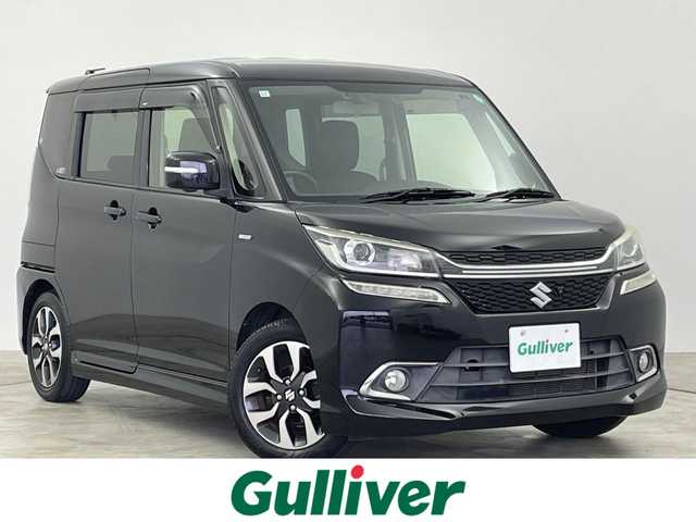 スズキ ソリオ バンディット HV MV 群馬県 2017(平29)年 3.3万km スーパーブラックパール 禁煙車　純正９インチナビ　フルセグ　Ｂｌｕｅｔｏｏｔｈ　全方位カメラ　両側パワースライドドア　衝突軽減システム　クルーズコントロール　車線逸脱警報　オートライト　前後ドライブレコーダー　ＥＴＣ