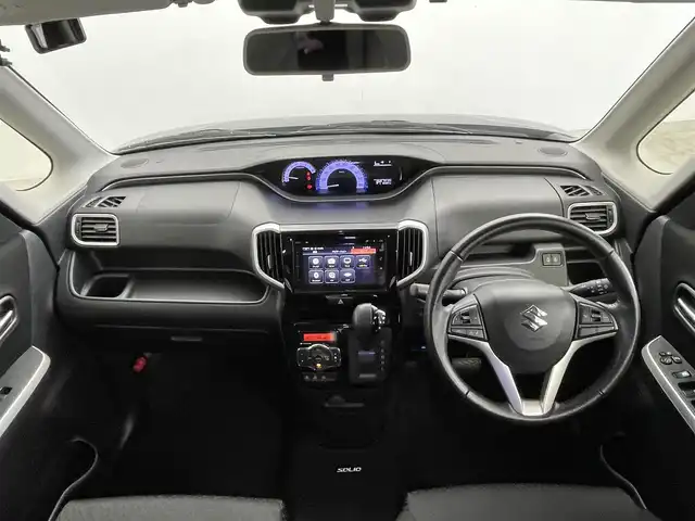 スズキ ソリオ バンディット HV MV 群馬県 2017(平29)年 3.3万km スーパーブラックパール 禁煙車　純正９インチナビ　フルセグ　Ｂｌｕｅｔｏｏｔｈ　全方位カメラ　両側パワースライドドア　衝突軽減システム　クルーズコントロール　車線逸脱警報　オートライト　前後ドライブレコーダー　ＥＴＣ
