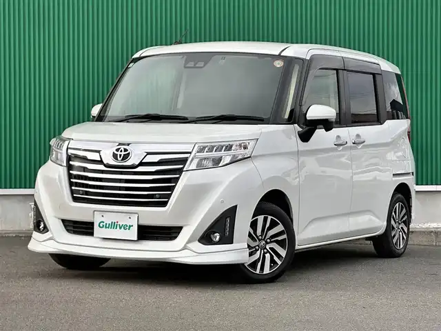 トヨタ ルーミー カスタムG 宮城県 2019(平31)年 6.2万km パールホワイトⅢ コンフォートパッケージ/・シートヒーター（運転席/助手席）/・シートバックテーブル（運転席/助手席）/＝＝＝/スマートアシスト3/・衝突回避支援ブレーキ機能/・衝突警報機能/・車線逸脱警報機能/・誤発進抑制制御機能/・先行車発進お知らせ機能/・オートハイビーム/・コーナーセンサー/純正9インチナビ（NSZT-Y68T）/・CD/DVD/Bluetooth/フルセグTV/バックカメラ/ビルトインETC/ドライブレコーダー/両側パワースライドドア/クルーズコントロール/ステアリングスイッチ/LEDオートヘッドランプ/フォグランプ/革巻きステアリング/前席シートヒーター/スマートキー＆プッシュスタート/スペアキー/電動格納ミラー/純正14インチAW/フロアマット/ドアバイザー/取扱説明書/保証書