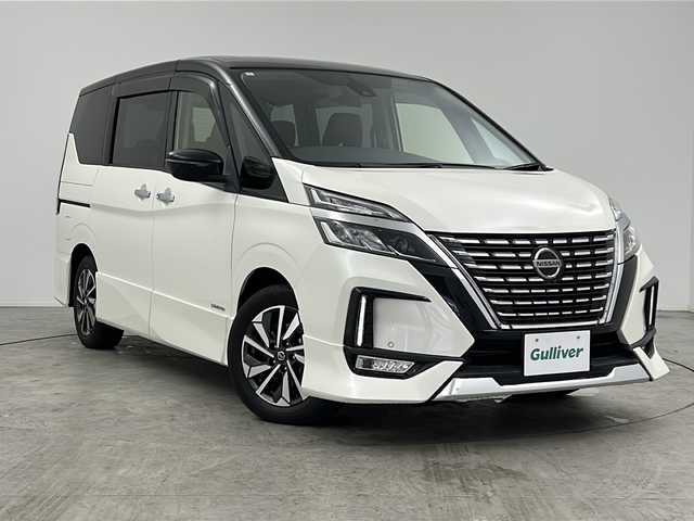 日産 セレナ ハイウェイスター G 三重県 2021(令3)年 4.2万km ブリリアントホワイトパール 2トーン 禁煙車/純正10インチナビ/・CD/DVD/Blu-ray/AM/FM/Bluetooth/フルセグ/プロパイロット/レーダークルーズコントロール/ブラインドスポットモニター/インテリジェントスマートルームミラー/両側パワースライドドア/ハンズフリースライドドア/バックカメラ/LEDヘッドライト/オートライト/防水シート/純正16インチアルミホイール