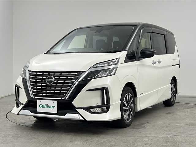 日産 セレナ ハイウェイスター G 三重県 2021(令3)年 4.2万km ブリリアントホワイトパール 2トーン 禁煙車/純正10インチナビ/・CD/DVD/Blu-ray/AM/FM/Bluetooth/フルセグ/プロパイロット/レーダークルーズコントロール/ブラインドスポットモニター/インテリジェントスマートルームミラー/両側パワースライドドア/ハンズフリースライドドア/バックカメラ/LEDヘッドライト/オートライト/防水シート/純正16インチアルミホイール