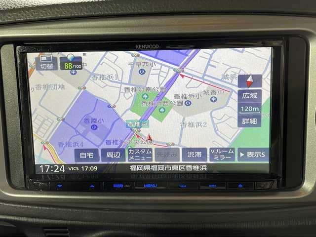 トヨタ ヴィッツ F スマイルエディション 福岡県 2012(平24)年 5.2万km シルバーM 禁煙車KENWOOD　7型SDナビ（ワンセグTV/CD/BT）バックモニターETCドラレコスマートキープッシュスタート電動格納ミラー