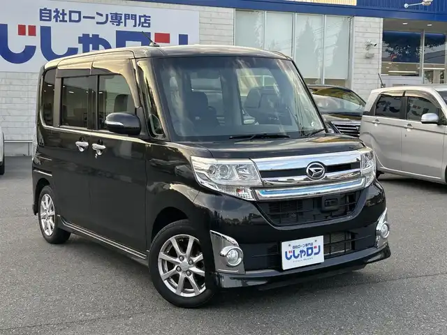 ダイハツ タント カスタム X トップED SA 東京都 2014(平26)年 6.4万km ブラックマイカメタリック (株)IDOMが運営する【じしゃロン昭島店】の自社ローン専用車両になります。/こちらは現金またはオートローンご利用時の価格です。自社ローンご希望の方は別途その旨お申付け下さい	/純正ナビ（ＳＤ・CD・ＴＶ・ＵＳＢ）/バックカメラ/衝突軽減/プッシュボタンスタート/スマートキー/片側（左後）パワースライドドア/リアブラインド/電格ミラー/ウィンカーミラー/シートリフター/AUTOライト/純正フロアマット/純正アルミホイール/純正ドアバイザー