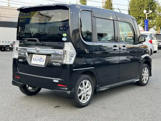 ダイハツ タント カスタム X トップED SA 東京都 2014(平26)年 6.4万km ブラックマイカメタリック (株)IDOMが運営する【じしゃロン昭島店】の自社ローン専用車両になります。/こちらは現金またはオートローンご利用時の価格です。自社ローンご希望の方は別途その旨お申付け下さい	/純正ナビ（ＳＤ・CD・ＴＶ・ＵＳＢ）/バックカメラ/衝突軽減/プッシュボタンスタート/スマートキー/片側（左後）パワースライドドア/リアブラインド/電格ミラー/ウィンカーミラー/シートリフター/AUTOライト/純正フロアマット/純正アルミホイール/純正ドアバイザー