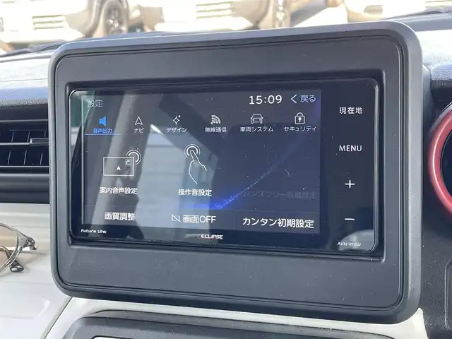 スズキ スペーシア HYBRID G 道東・釧路十勝 2021(令3)年 2.7万km ブルーイッシュブラックパール3 4WD/社外SDナビ/・フルセグ/BT/CD/ラジオ/前後ドライブレコーダー/デュアルセンサーブレーキサポートII/レーンキープアシスト/コーナーセンサー/アイドリングストップ/運転席シートヒーター /両側スライドドア/プッシュスタート/フロアマット/ドアバイザー/スタッドレスアルミ積込