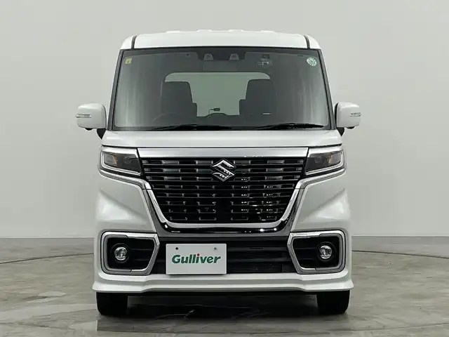 スズキ スペーシア カスタム HYBRID XS 群馬県 2020(令2)年 1.6万km ピュアホワイトP 純正８インチナビ　Bluetooth　フルセグ　両側パワースライドドア　全方位カメラ　追従クルーズコントロール　レーンキープ　ETC　ドライブレコーダー　コーナーセンサー　オートマチックハイビーム
