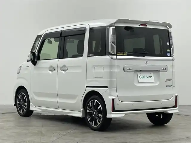 スズキ スペーシア カスタム HYBRID XS 群馬県 2020(令2)年 1.6万km ピュアホワイトP 純正８インチナビ　Bluetooth　フルセグ　両側パワースライドドア　全方位カメラ　追従クルーズコントロール　レーンキープ　ETC　ドライブレコーダー　コーナーセンサー　オートマチックハイビーム