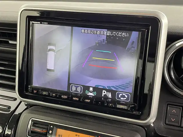 スズキ スペーシア カスタム HYBRID XS 群馬県 2020(令2)年 1.6万km ピュアホワイトP 純正８インチナビ　Bluetooth　フルセグ　両側パワースライドドア　全方位カメラ　追従クルーズコントロール　レーンキープ　ETC　ドライブレコーダー　コーナーセンサー　オートマチックハイビーム