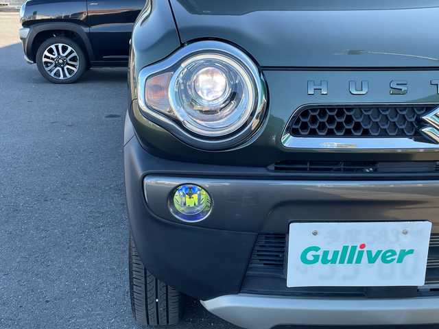 スズキ ハスラー F リミテッド 茨城県 2017(平29)年 0.4万km クールカーキパールメタリック/ホワイト2トーンルーフ 社外8型ナビ/Bluetooth/フルセグTV/バックカメラ/ETC/シートヒーター/アイドリングストップ/横滑り防止装置/衝突軽減システム/レーンキープ/オートライト/HIDヘッドライト/純正フロアマット/純正15インチアルミホイール/スマートキー/プッシュスタート