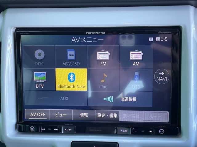 スズキ ハスラー F リミテッド 茨城県 2017(平29)年 0.4万km クールカーキパールメタリック/ホワイト2トーンルーフ 社外8型ナビ/Bluetooth/フルセグTV/バックカメラ/ETC/シートヒーター/アイドリングストップ/横滑り防止装置/衝突軽減システム/レーンキープ/オートライト/HIDヘッドライト/純正フロアマット/純正15インチアルミホイール/スマートキー/プッシュスタート