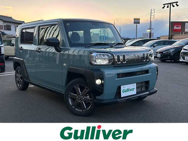 ダイハツ タフト G ダーククロムベンチャー 岐阜県 2023(令5)年 1万km レイクブルーメタリック スカイルーフトップ/ドラレコ/全周囲カメラ/パノラミックビューモニター/ブッシュスタート/メッキ加飾LEDヘッドランプ/純正ナビ/フルセグテレビ/エアバッグW+サイド/カーテンエアバッグ/スマートアシスト/　・衝突回避支援ブレーキ/　・ふらつき警報/　・衝突警報機能/　・車線逸脱抑制制御機能/　・先行車発進お知らせ機能/　・コーナーセンサー/　・サイドビューランプ
