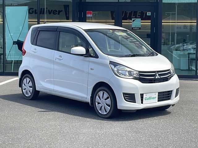三菱 ｅＫワゴン M e－アシスト 鹿児島県 2018(平30)年 2.7万km シルキーホワイト 純正オーディオ/AAC/ABS/CDチェンジャー/パワーウィンドウ/横滑り防止装置/エコモード有/USB入力端子/ドアバイザー/ダブルエアバック/シガーソケット１２０W/電動格納ミラー/インパネシフト/シートヒーター