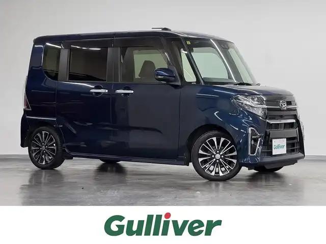 ダイハツ タント カスタム RS セレクション 三重県 2020(令2)年 6.9万km レーザーブルークリスタルシャイン ガソリン・ターボ/FF/インパネCVT/純正 9インチナビ NSZN-Y70DS/（CD/DVD/TV/iPod/MEMORY MUSIC/SD/Bluetooth/FM/AM/USB/HDMI/ドラレコ）/バックカメラ/両側パワースライドドア（ワンタッチオープン機能/ウェルカムオープン機能/タッチ＆ゴーロック機能付）/ドライブレコーダー 前後（ナビ連動）/ビルトインETC/スマートアシスト3/・衝突回避支援ブレーキ機能（対車両・対歩行者）/・衝突警報機能（対車両・対歩行者）/・ブレーキ制御付誤発進抑制機能（前方・後方）/・レーダークルコン/・レーンキープコントロール（LKC）/・車線逸脱抑制制御機能/・車線逸脱警報機能/・コーナーセンサー（フロント２個／リヤ２個）/・標識認識機能（進入禁止）/・アダプティブドライビングビーム（ADB）/装備/・ハーフレザーシート/・シートヒーター（D/N）/・オートエアコン/・オートライト/・LED ヘッドランプ＋サイドビューランプ＋フロントフォグランプ/・運転席ロングスライド機能/・ステアリングスイッチ/・充電用USBジャック/・プッシュスタート/・純正15inAW/・スマートキーx2/・保/取/など