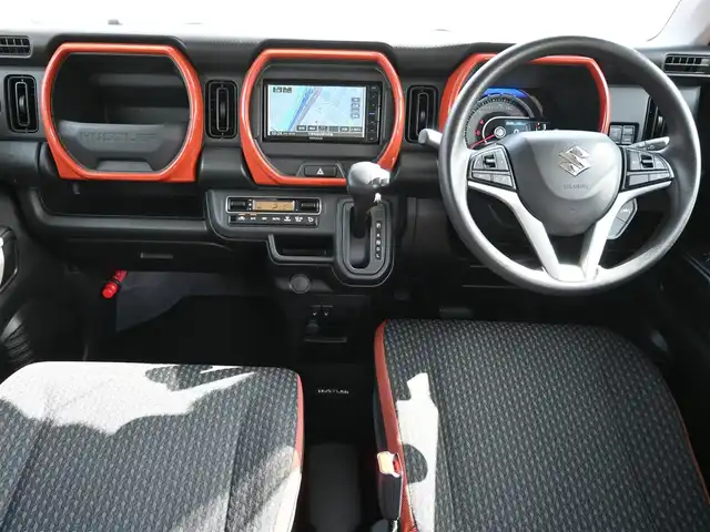 スズキ ハスラー HYBRID G 千葉県 2023(令5)年 3.6万km バーミリオンオレンジ/ガンメタリック2トーン デュアルカメラブレーキサポート/レーダークルーズコントロール/アイドリングストップ/社外メモリーナビ/地デジTV/【DVD/CD再生機能　Bluetooth接続】/前席シートヒーター/ステアリングスイッチ/リアコーナーセンサー/サイド/カーテンエアバッグ/携帯リモコン