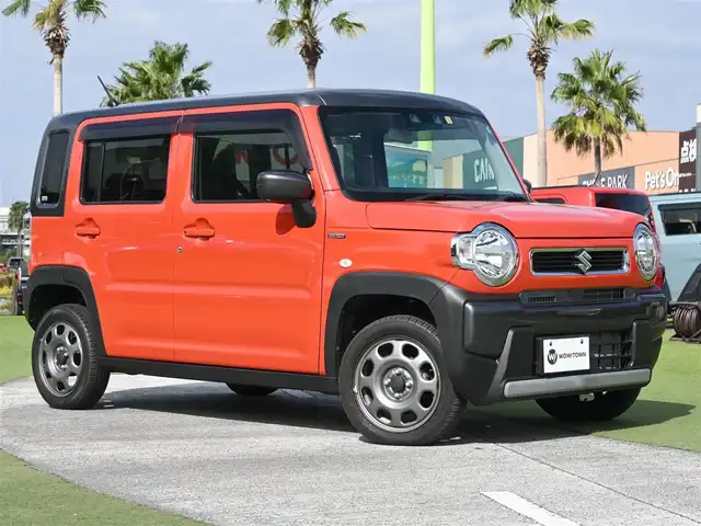 スズキ ハスラー HYBRID G 千葉県 2023(令5)年 3.6万km バーミリオンオレンジ/ガンメタリック2トーン デュアルカメラブレーキサポート/レーダークルーズコントロール/アイドリングストップ/社外メモリーナビ/地デジTV/【DVD/CD再生機能　Bluetooth接続】/前席シートヒーター/ステアリングスイッチ/リアコーナーセンサー/サイド/カーテンエアバッグ/携帯リモコン