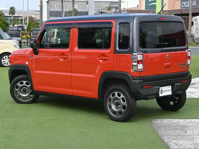 スズキ ハスラー HYBRID G 千葉県 2023(令5)年 3.6万km バーミリオンオレンジ/ガンメタリック2トーン デュアルカメラブレーキサポート/レーダークルーズコントロール/アイドリングストップ/社外メモリーナビ/地デジTV/【DVD/CD再生機能　Bluetooth接続】/前席シートヒーター/ステアリングスイッチ/リアコーナーセンサー/サイド/カーテンエアバッグ/携帯リモコン