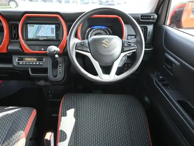 スズキ ハスラー HYBRID G 千葉県 2023(令5)年 3.6万km バーミリオンオレンジ/ガンメタリック2トーン デュアルカメラブレーキサポート/レーダークルーズコントロール/アイドリングストップ/社外メモリーナビ/地デジTV/【DVD/CD再生機能　Bluetooth接続】/前席シートヒーター/ステアリングスイッチ/リアコーナーセンサー/サイド/カーテンエアバッグ/携帯リモコン