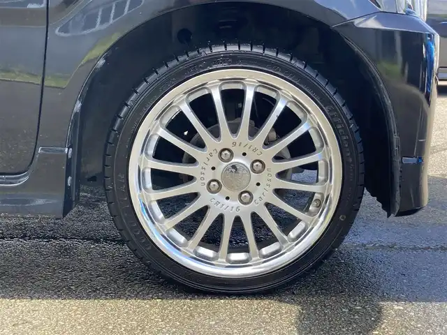 スズキ ワゴンＲ スティングレー HYBRID X 静岡県 2018(平30)年 5.4万km ブルーイッシュブラックパール3 スズキセーフティサポート/純正メモリーナビ(KXM-E502W)/　AM FM CD DVD Bluetooth USB/ビルトインETC/LEDオートヘッドランプ/シートヒーター(運転席)/社外16インチアルミホイール/ヘッドアップディスプレイ/革巻きステアリング/スマートキー＆プッシュスタート/アイドリングストップ/フルセグTV/バックモニター