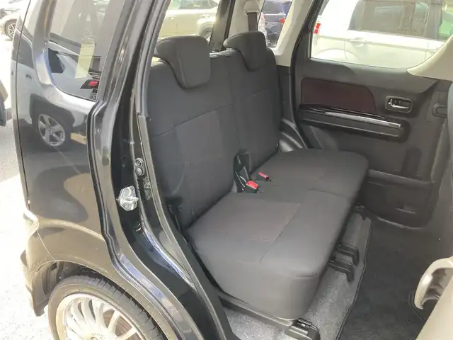 スズキ ワゴンＲ スティングレー HYBRID X 静岡県 2018(平30)年 5.4万km ブルーイッシュブラックパール3 スズキセーフティサポート/純正メモリーナビ(KXM-E502W)/　AM FM CD DVD Bluetooth USB/ビルトインETC/LEDオートヘッドランプ/シートヒーター(運転席)/社外16インチアルミホイール/ヘッドアップディスプレイ/革巻きステアリング/スマートキー＆プッシュスタート/アイドリングストップ/フルセグTV/バックモニター