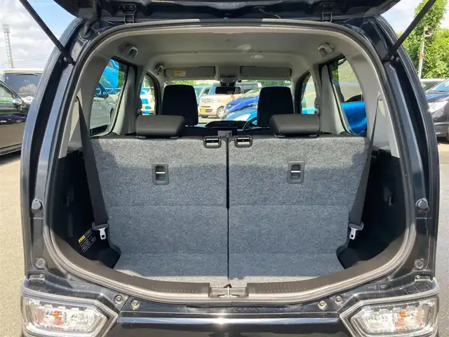 スズキ ワゴンＲ スティングレー HYBRID X 静岡県 2018(平30)年 5.4万km ブルーイッシュブラックパール3 スズキセーフティサポート/純正メモリーナビ(KXM-E502W)/　AM FM CD DVD Bluetooth USB/ビルトインETC/LEDオートヘッドランプ/シートヒーター(運転席)/社外16インチアルミホイール/ヘッドアップディスプレイ/革巻きステアリング/スマートキー＆プッシュスタート/アイドリングストップ/フルセグTV/バックモニター