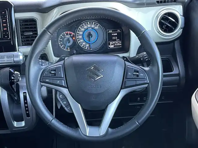 スズキ クロスビー HYBRID MZ 道央・札幌 2019(令1)年 8.2万km ピュアホワイトP ４WD/純正ディーラーOPナビ/CD/DVD/BT/フルセグ/デュアルセンサーブレーキサポート/横滑り防止装置/クルーズコントロール/ヒルディセントコントロール/グリップコントロール/レーンキープアシスト/リアパーキングセンサー/全方位カメラ/ビルトインETC/ドライブレコーダー/アイドリングストップ/SONWMODE/SPORTMODE/前席シートヒーター/革巻きステアリング/ステアリングリモコン/パドルシフト/プッシュスタート/スマートキー/LEDヘッドライト/オートライト/オートハイビーム/フォグランプ/電動格納ミラー/ヒーテッドドアミラー/ウィンカーミラー/純正ラバーフロアマット