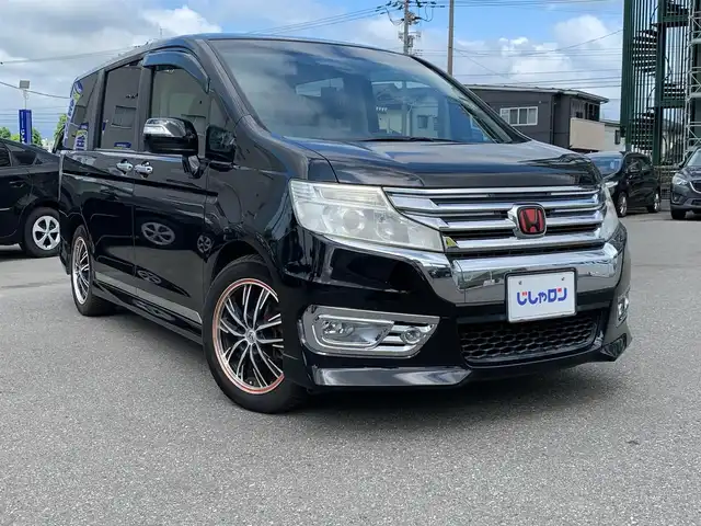 ホンダ ステップワゴン スパーダ S 福井県 2014(平26)年 9.8万km プレミアムスパークルブラックパール (株)IDOMが運営する【じしゃロン福井店】の自社ローン対象車両になります。こちらは現金またはオートローンご利用時の価格です。自社ローンご希望の方は別途その旨お申付け下さい/純正ナビ（CD・DVD・BT接続可）/フルセグテレビ/バックカメラ/ETC/両側パワースライドドア/クルーズコントロール