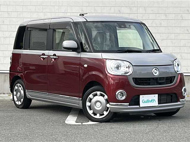 ダイハツ ムーヴ キャンバス G メイクアッフ SA Ⅱ 山形県 2017(平29)年 3.2万km スムースグレーマイカメタリック/ファイアークォーツレッドメタリック 2トーン 禁煙車/スマートアシストII/・衝突回避支援ブレーキ機能/・車線逸脱警報機能/・コーナーセンサー/両側パワースライドドア/純正ナビ/CD.DVD.BT.USB.SD/パノラマモニター/フルセグ/ETC/ドライブレコーダー/LEDヘッドライト/LEDフォグランプ/プッシュスタート/スマートキー