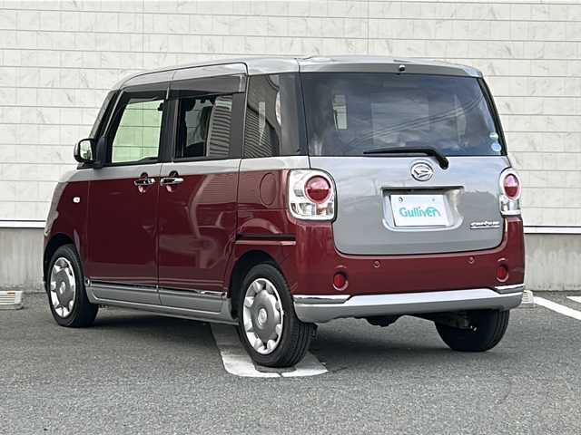 ダイハツ ムーヴ キャンバス G メイクアッフ SA Ⅱ 山形県 2017(平29)年 3.2万km スムースグレーマイカメタリック/ファイアークォーツレッドメタリック 2トーン 禁煙車/スマートアシストII/・衝突回避支援ブレーキ機能/・車線逸脱警報機能/・コーナーセンサー/両側パワースライドドア/純正ナビ/CD.DVD.BT.USB.SD/パノラマモニター/フルセグ/ETC/ドライブレコーダー/LEDヘッドライト/LEDフォグランプ/プッシュスタート/スマートキー