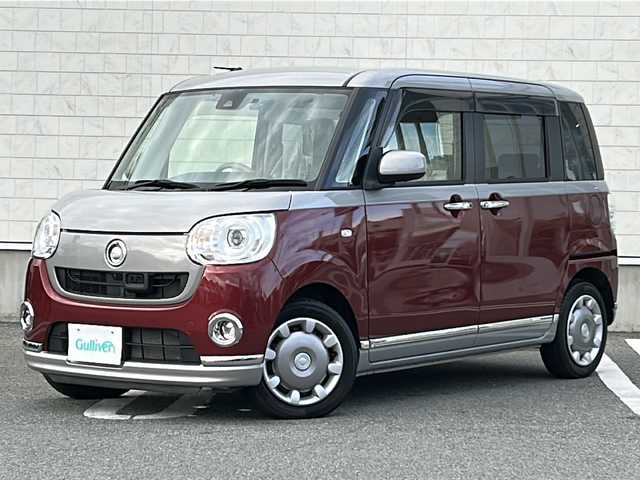 ダイハツ ムーヴ キャンバス G メイクアッフ SA Ⅱ 山形県 2017(平29)年 3.2万km スムースグレーマイカメタリック/ファイアークォーツレッドメタリック 2トーン 禁煙車/スマートアシストII/・衝突回避支援ブレーキ機能/・車線逸脱警報機能/・コーナーセンサー/両側パワースライドドア/純正ナビ/CD.DVD.BT.USB.SD/パノラマモニター/フルセグ/ETC/ドライブレコーダー/LEDヘッドライト/LEDフォグランプ/プッシュスタート/スマートキー