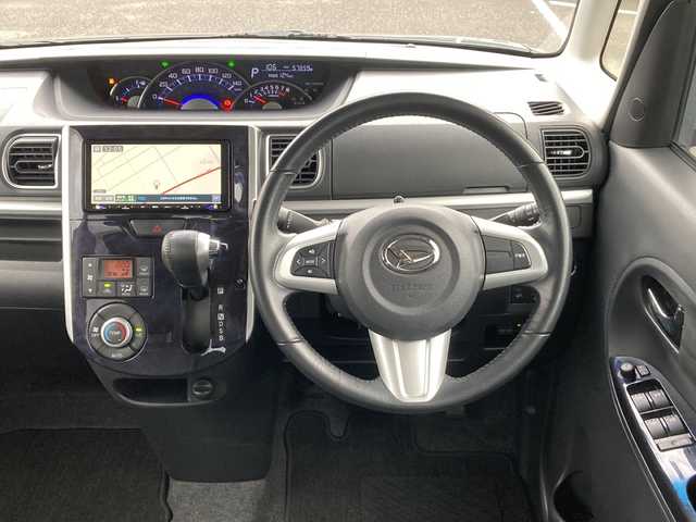 ダイハツ タント カスタム RS トップED SA Ⅲ 佐賀県 2018(平30)年 5.8万km メテオライトグレーイリュージョナルP Clarionナビ/バックカメラ/両側パワースライドドア/プリクラッシュセーフティ/レーンキープアシスト/オートハイビーム/誤発進抑制機能/ETC/ハーフレザーシート/シートヒーター/ステアリングリモコン/プッシュスタート/スマートキー/LEDヘッドライト/フォグライト/純正アルミホイール