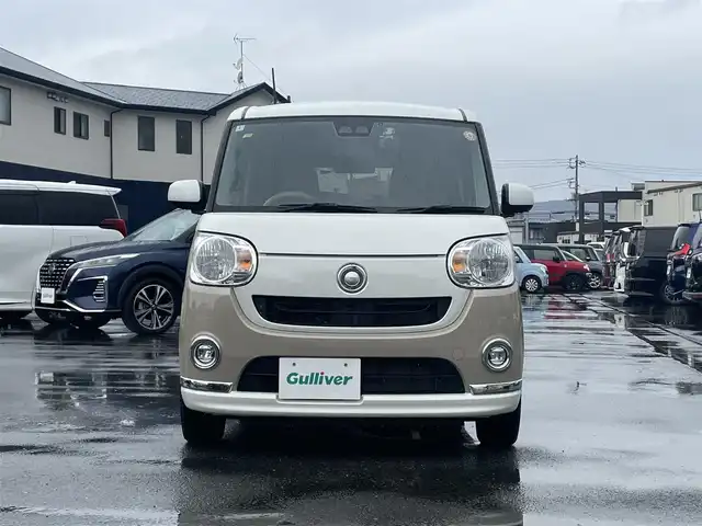 ダイハツ ムーヴ キャンバス 静岡県 2020(令2)年 1.4万km パールホワイトⅢ/ナチュラルベージュマイカメタリック 2トーン 社外SDナビ（ワンセグTV、BT接続、CDチェンジャー）/スマートアシストIII/全方位カメラ/両側パワースライドドア/前後ドライブレコーダー/アイドリングストップ/オートエアコン/レーンキープアシスト/スマートキー（スペアキー：1本）/横滑り防止装置/盗難防止装置/衝突軽減システム/ABS/オートライト/オートマチックハイビーム/ハロゲンヘッドライト/コーナーセンサー/Wエアバッグ