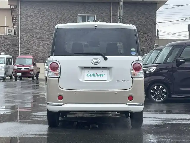 ダイハツ ムーヴ キャンバス 静岡県 2020(令2)年 1.4万km パールホワイトⅢ/ナチュラルベージュマイカメタリック 2トーン 社外SDナビ（ワンセグTV、BT接続、CDチェンジャー）/スマートアシストIII/全方位カメラ/両側パワースライドドア/前後ドライブレコーダー/アイドリングストップ/オートエアコン/レーンキープアシスト/スマートキー（スペアキー：1本）/横滑り防止装置/盗難防止装置/衝突軽減システム/ABS/オートライト/オートマチックハイビーム/ハロゲンヘッドライト/コーナーセンサー/Wエアバッグ