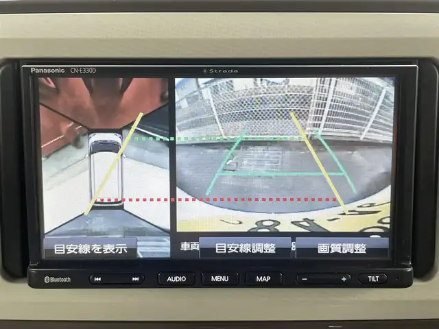 ダイハツ ムーヴ キャンバス 静岡県 2020(令2)年 1.4万km パールホワイトⅢ/ナチュラルベージュマイカメタリック 2トーン 社外SDナビ（ワンセグTV、BT接続、CDチェンジャー）/スマートアシストIII/全方位カメラ/両側パワースライドドア/前後ドライブレコーダー/アイドリングストップ/オートエアコン/レーンキープアシスト/スマートキー（スペアキー：1本）/横滑り防止装置/盗難防止装置/衝突軽減システム/ABS/オートライト/オートマチックハイビーム/ハロゲンヘッドライト/コーナーセンサー/Wエアバッグ