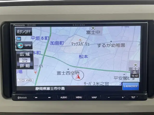 ダイハツ ムーヴ キャンバス 静岡県 2020(令2)年 1.4万km パールホワイトⅢ/ナチュラルベージュマイカメタリック 2トーン 社外SDナビ（ワンセグTV、BT接続、CDチェンジャー）/スマートアシストIII/全方位カメラ/両側パワースライドドア/前後ドライブレコーダー/アイドリングストップ/オートエアコン/レーンキープアシスト/スマートキー（スペアキー：1本）/横滑り防止装置/盗難防止装置/衝突軽減システム/ABS/オートライト/オートマチックハイビーム/ハロゲンヘッドライト/コーナーセンサー/Wエアバッグ