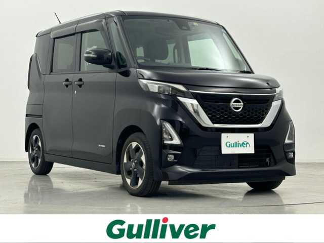 日産 ルークス HWS X プロパイロットED 熊本県 2022(令4)年 3.8万km ブラック 禁煙車　/純正前方ドライブレコーダー　/全周囲カメラ　/ＥＴＣ　/ナビ（ＣＤ・ＤＶＤ・フルセグ・ＢＴ・ＳＤ・ＡＵＸ・ＵＳＢ）/両側パワースライドドア　/プロパイロット　/後ろのみコーナーセンサー　/エマージェンシーブレーキ/衝突軽減ブレーキ/車線逸脱警報システム/先行車発進お知らせ機能/ふらつき警報機能/アイドリングストップ/純正フロアマット/純正１４インチAW/オートライト/LEDヘッドライト/フォグライト/スマートキー/プッシュスタート/スペアキー1本/保証書/取扱説明書