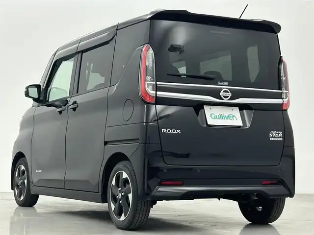 日産 ルークス HWS X プロパイロットED 熊本県 2022(令4)年 3.8万km ブラック 禁煙車　/純正前方ドライブレコーダー　/全周囲カメラ　/ＥＴＣ　/ナビ（ＣＤ・ＤＶＤ・フルセグ・ＢＴ・ＳＤ・ＡＵＸ・ＵＳＢ）/両側パワースライドドア　/プロパイロット　/後ろのみコーナーセンサー　/エマージェンシーブレーキ/衝突軽減ブレーキ/車線逸脱警報システム/先行車発進お知らせ機能/ふらつき警報機能/アイドリングストップ/純正フロアマット/純正１４インチAW/オートライト/LEDヘッドライト/フォグライト/スマートキー/プッシュスタート/スペアキー1本/保証書/取扱説明書