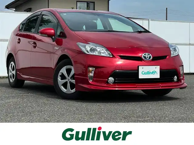 トヨタ プリウス G 岩手県 2014(平26)年 11.6万km レッドマイカメタリック １DINオーディオ/　　CD/FM/AM/USB/AUX/クルーズコントロール/HIDオートライト/ハーフレザー/スマートキー/ETC