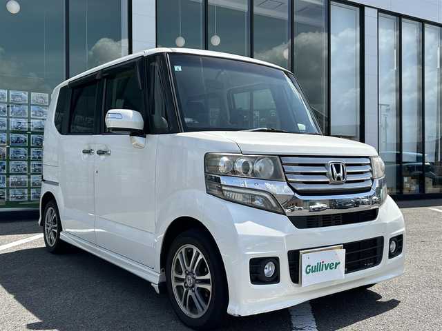 ホンダ Ｎ ＢＯＸ カスタム G Lパッケージ 長崎県 2013(平25)年 7.8万km プレミアムホワイトパール 純正オーディオ（ＡＭ／ＦＭ／ＣＤ／ＡＵＸ／ＵＳＢ）/ＥＴＣ/片側パワスラ/純正アルミ/純正フロアマット/スペアキー/スマートキー/オートライト/横滑り防止装置/保証書/取扱説明書/記録簿/ワンオーナー