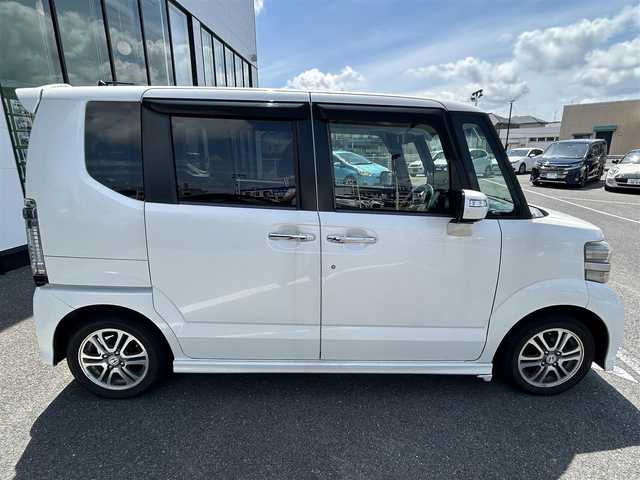 ホンダ Ｎ ＢＯＸ カスタム G Lパッケージ 長崎県 2013(平25)年 7.8万km プレミアムホワイトパール 純正オーディオ（ＡＭ／ＦＭ／ＣＤ／ＡＵＸ／ＵＳＢ）/ＥＴＣ/片側パワスラ/純正アルミ/純正フロアマット/スペアキー/スマートキー/オートライト/横滑り防止装置/保証書/取扱説明書/記録簿/ワンオーナー