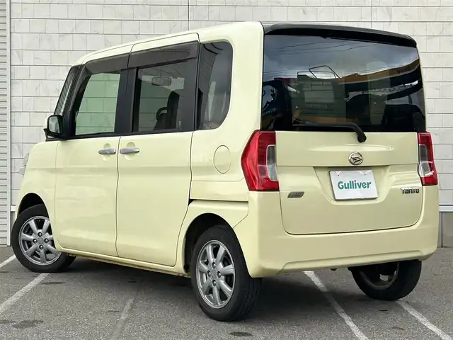 ダイハツ タント L スマートセレクション SA 新潟県 2014(平26)年 12.4万km コットンアイボリー インパネCVT/冬タイヤ付き/純正HDDナビ/Bluetooth接続/純正14インチアルミホイール/ABS/両側スライドドア/エアコン